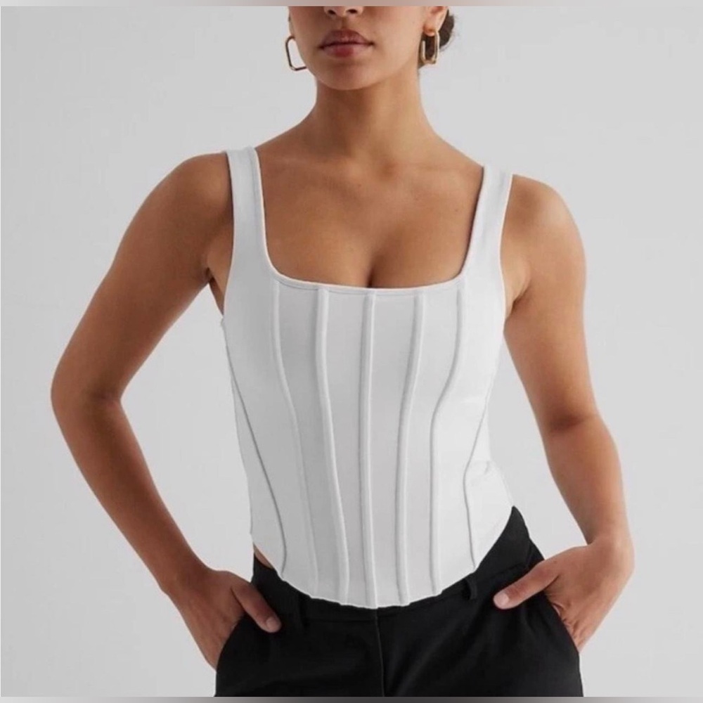 Express White Corset Top
